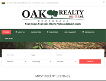 Tablet Screenshot of oakrealty.ca